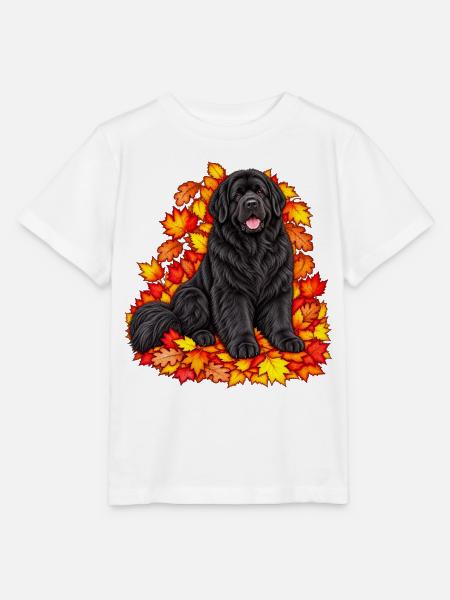 Neufundländer mit Ahornlaub - Stanley/Stella Kinder T-Shirt MINI CREATOR  - Weiß