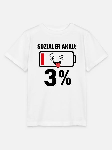 Witziger Akku Ladebalken - Stanley/Stella Kinder T-Shirt MINI CREATOR - Weiß