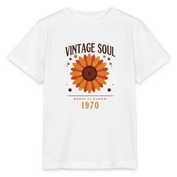 Vintage Soul Blume 1970 - Stanley/Stella Kinder T-Shirt MINI CREATOR  - Weiß - Vorne - Maike (125cm)