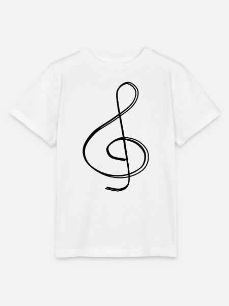 Violinschlüssel handgezeichnet - Stanley/Stella Kinder T-Shirt MINI CREATOR - Weiß