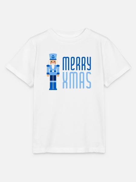 Merry Xmas Nussknacker blau - Stanley/Stella Kinder T-Shirt MINI CREATOR - Weiß
