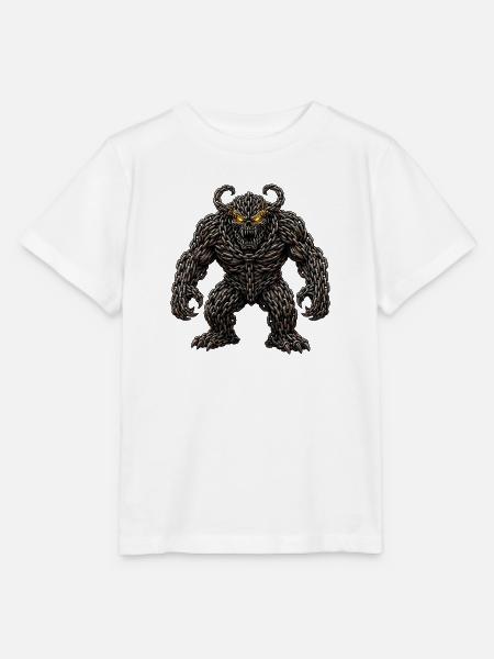 Epischer Rostketten-Monsterdämon - Stanley/Stella Kinder T-Shirt MINI CREATOR - Weiß