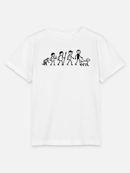 Evolution Hund, Hundeliebhaber, Hundebesitzer, - Stanley/Stella Kinder T-Shirt MINI CREATOR - Weiß