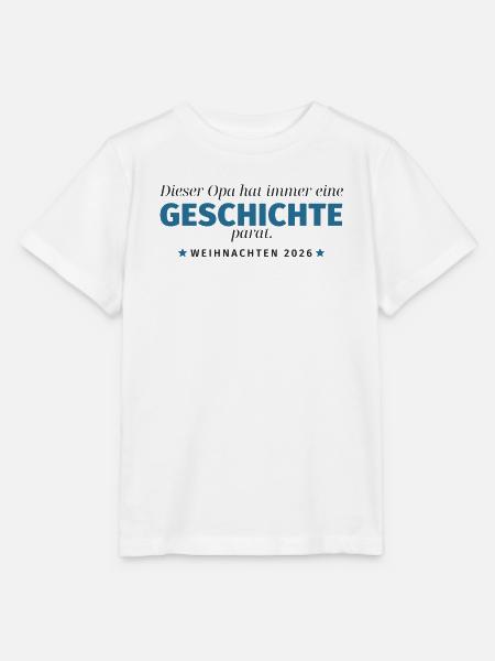Opa erzählt Geschichte – Weihnachten 2026 - Stanley/Stella Kinder T-Shirt MINI CREATOR - Weiß