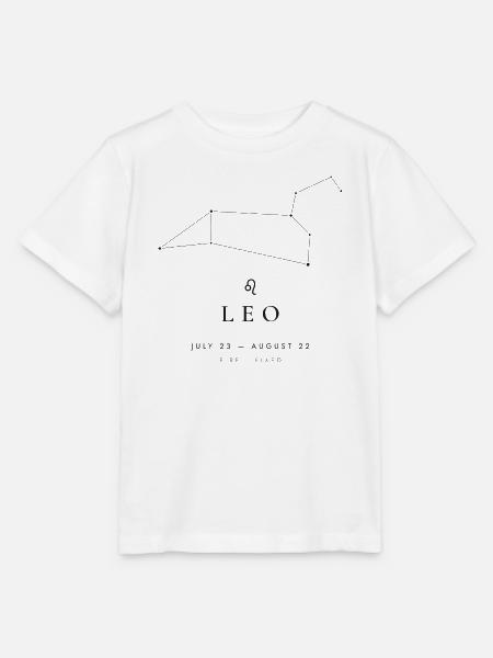 Sternzeichen Löwe – echte Sternkarte - Stanley/Stella Kinder T-Shirt MINI CREATOR - Weiß