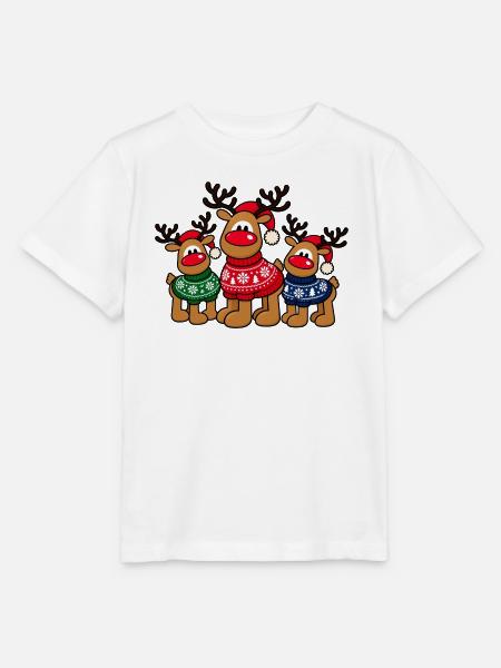 Weihnachts-Elche – Christmas Crew - Stanley/Stella Kinder T-Shirt MINI CREATOR  - Weiß