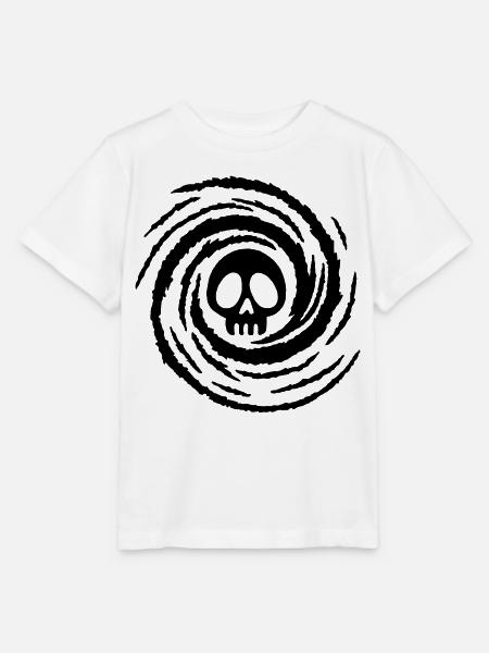 Schädel und Schwarzes Loch - Stanley/Stella Kinder T-Shirt MINI CREATOR  - Weiß