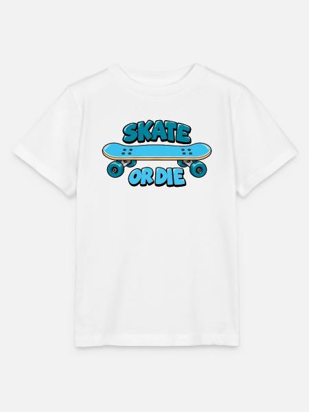 Skate or die retro Design - Stanley/Stella Kinder T-Shirt MINI CREATOR - Weiß