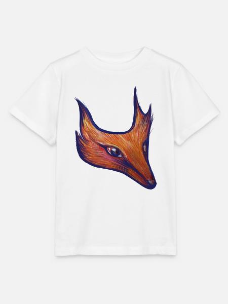 Feurige Fuchs-Silhouette - Stanley/Stella Kinder T-Shirt MINI CREATOR - Weiß