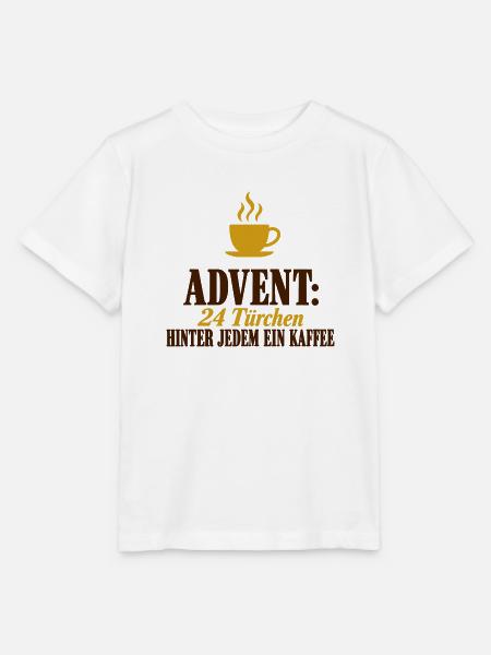 Advent Kaffee 24 Türchen Adventskalender Spruch - Stanley/Stella Kinder T-Shirt MINI CREATOR - Weiß