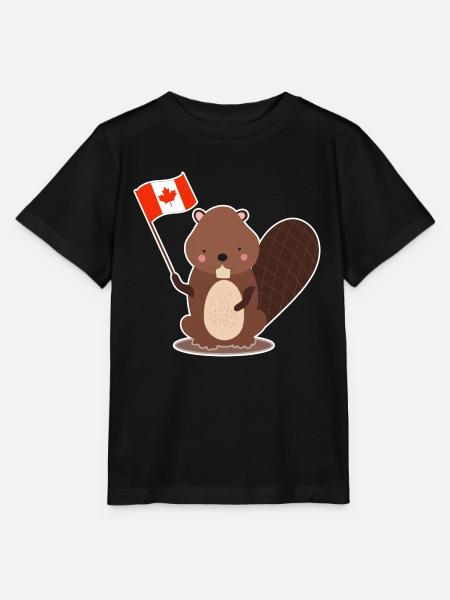 Pfiffiger Biber Flussdamm Naturschutz - Stanley/Stella Kinder T-Shirt MINI CREATOR - Schwarz