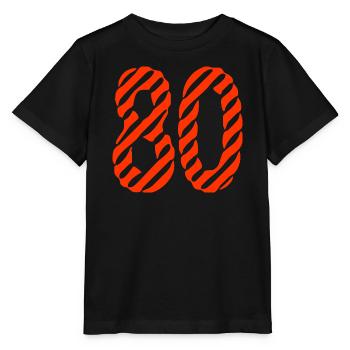 80. 80 YEARS. 80th ANNIVERSARY. 80TH BIRTHDAY. - Stanley/Stella MINI CREATOR Kids’ T-Shirt - black - Front - Mikhail (115cm)