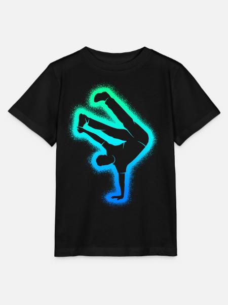 Breakdance Tanzen Breakdancer Jungen Breakdancer - Stanley/Stella Kinder T-Shirt MINI CREATOR - Schwarz