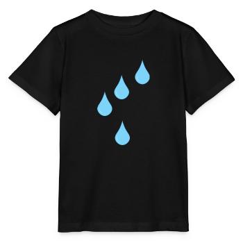 Regentropfen Symbol Regen Tropfen - Stanley/Stella Kinder T-Shirt MINI CREATOR  - Schwarz - Vorne - Mikhail (115cm)