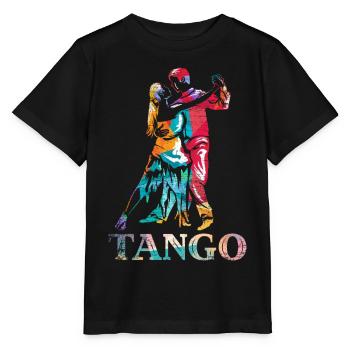 Feuriger Tango Gesellschaftstanz - Stanley/Stella Kinder T-Shirt MINI CREATOR  - Schwarz - Vorne - Mikhail (115cm)