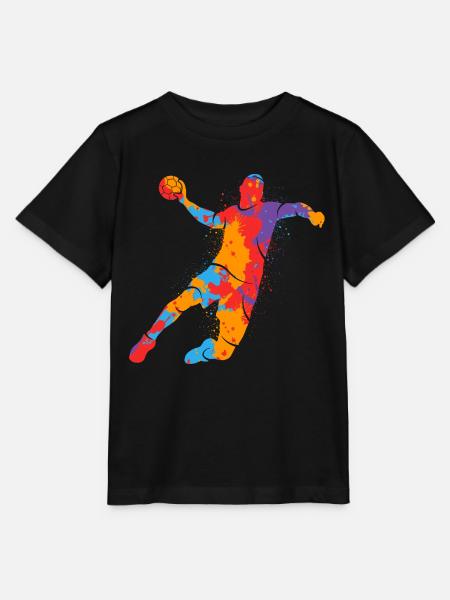 Handballspieler bunt Handballer Jungen Handball - Stanley/Stella Kinder T-Shirt MINI CREATOR - Schwarz