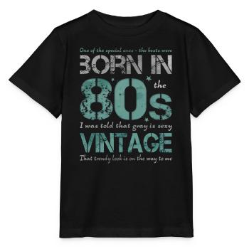 die Achtziger 80er 80s - Stanley/Stella Kinder T-Shirt MINI CREATOR  - Schwarz - Vorne - Mikhail (115cm)