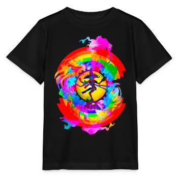 Regenbogen Shiva Tantra - Stanley/Stella Kinder T-Shirt MINI CREATOR  - Schwarz - Vorne - Mikhail (115cm)