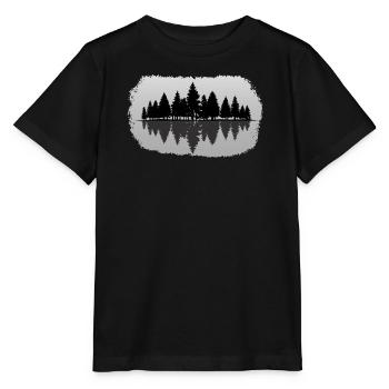 Wald - Forest Landschaft Natur Bäume - Stanley/Stella Kinder T-Shirt MINI CREATOR  - Schwarz - Vorne - Mikhail (115cm)
