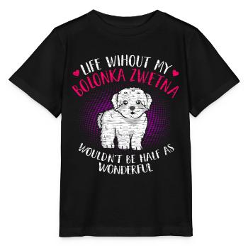 Bolonka Zwetna Hund - Stanley/Stella Kinder T-Shirt MINI CREATOR  - Schwarz - Vorne - Mikhail (115cm)