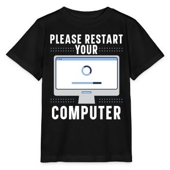 Fragen Sie mich über Informationstechnologie - Stanley/Stella Kinder T-Shirt MINI CREATOR  - Schwarz - Vorne - Mikhail (115cm)