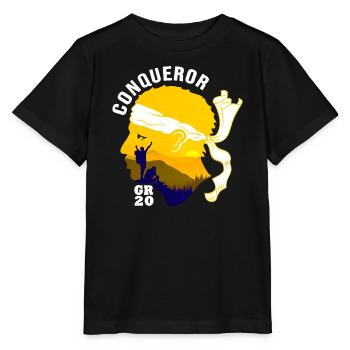 Eroberer GR20 Korsika Wandern - Stanley/Stella Kinder T-Shirt MINI CREATOR  - Schwarz - Vorne - Mikhail (115cm)