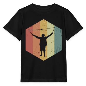Furchtloser Diabolo Zirkusartist - Stanley/Stella Kinder T-Shirt MINI CREATOR  - Schwarz - Vorne - Mikhail (115cm)