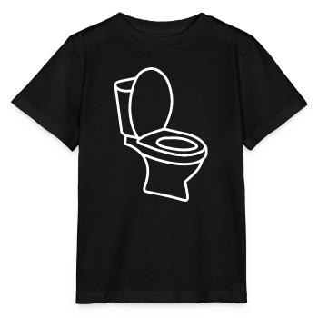 Klo WC Toilette - Stanley/Stella Kinder T-Shirt MINI CREATOR  - Schwarz - Vorne - Mikhail (115cm)