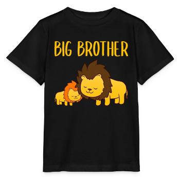 Big Brother Lion - Stanley/Stella Kinder T-Shirt MINI CREATOR  - Schwarz - Vorne - Mikhail (115cm)