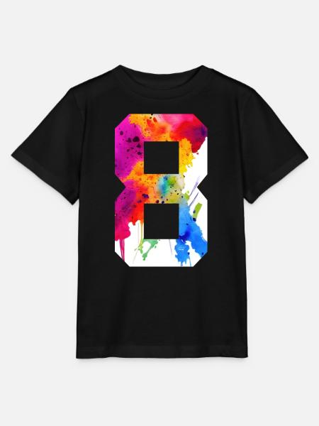 NUMMER 8 JAHRE ALT 8. GEBURTSTAG - Stanley/Stella Kinder T-Shirt MINI CREATOR - Schwarz