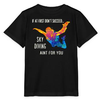 Skydive Fallschirmspringer Skydiver Freifall - Stanley/Stella Kinder T-Shirt MINI CREATOR  - Schwarz - Vorne - Mikhail (115cm)
