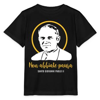 Fürchtet euch nicht - Papst Johannes Paul II - Stanley/Stella Kinder T-Shirt MINI CREATOR  - Schwarz - Vorne - Mikhail (115cm)