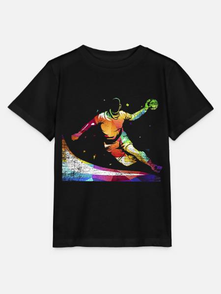 Temperamentvoller Handball Hallensport - Stanley/Stella Kinder T-Shirt MINI CREATOR - Schwarz