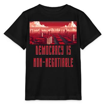 Demokratie ist nicht verhandelbar - Stanley/Stella Kinder T-Shirt MINI CREATOR  - Schwarz - Vorne - Mikhail (115cm)