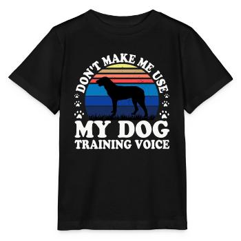 Cao De Castro Laboreiro Hund Silhouette Retro Sonne - Stanley/Stella Kinder T-Shirt MINI CREATOR  - Schwarz - Vorne - Mikhail (115cm)