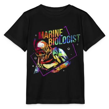Neugierige Meeresbiologin Tiefsee - Stanley/Stella Kinder T-Shirt MINI CREATOR  - Schwarz - Vorne - Mikhail (115cm)
