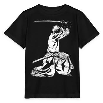 Traditioneller Kumdo Schwertkampf - Stanley/Stella Kinder T-Shirt MINI CREATOR  - Schwarz - Vorne - Mikhail (115cm)