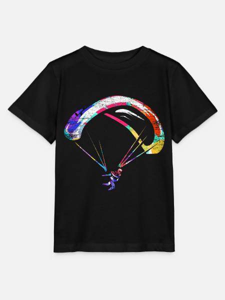 Adrenalinstarker Gleitschirm Flieger - Stanley/Stella Kinder T-Shirt MINI CREATOR  - Schwarz