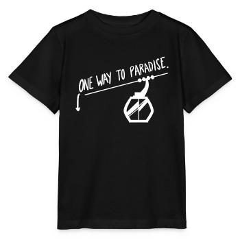 Gipfelstürmender Snowboarder Skilift - Stanley/Stella Kinder T-Shirt MINI CREATOR  - Schwarz - Vorne - Mikhail (115cm)