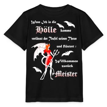 Teufel Satan Luzifer - Stanley/Stella Kinder T-Shirt MINI CREATOR  - Schwarz - Vorne - Mikhail (115cm)