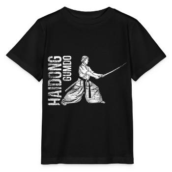 Flinker Haidong Gumdo Schwertkämpfer - Stanley/Stella Kinder T-Shirt MINI CREATOR  - Schwarz - Vorne - Mikhail (115cm)