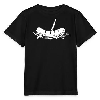 French fries currywurst - Stanley/Stella MINI CREATOR Kids’ T-Shirt - black - Front - Mikhail (115cm)