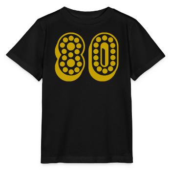 80. 80 YEARS. 80th ANNIVERSARY. 80TH BIRTHDAY. - Stanley/Stella MINI CREATOR Kids’ T-Shirt - black - Front - Mikhail (115cm)