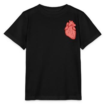 Realistisches Herz - Stanley/Stella Kinder T-Shirt MINI CREATOR  - Schwarz - Vorne - Mikhail (115cm)