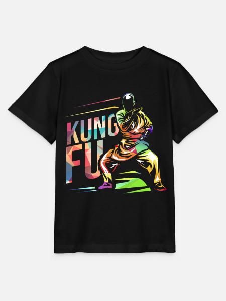 Blitzschneller Kung Fu Schwarzgurt - Stanley/Stella Kinder T-Shirt MINI CREATOR - Schwarz