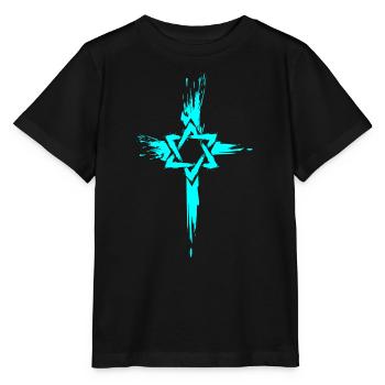 Messianische Juden Judenchristen Davidstern Kreuz - Stanley/Stella Kinder T-Shirt MINI CREATOR  - Schwarz - Vorne - Mikhail (115cm)