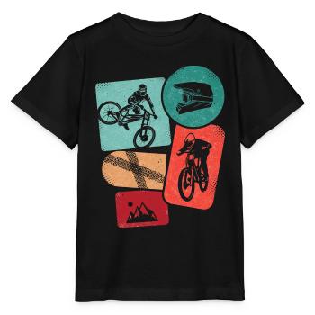 MTB Mountain Bike Herren Mountainbike Jungen - Stanley/Stella Kinder T-Shirt MINI CREATOR  - Schwarz - Vorne - Mikhail (115cm)