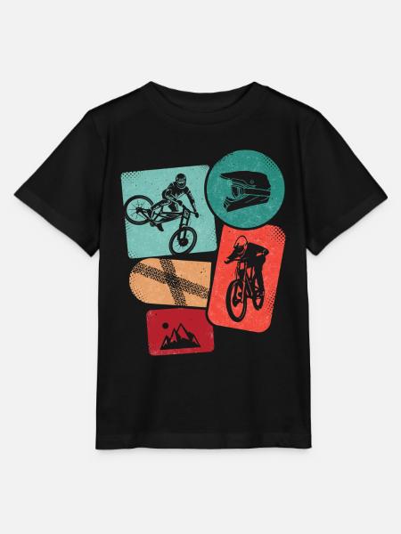 MTB Mountain Bike Herren Mountainbike Jungen - Stanley/Stella Kinder T-Shirt MINI CREATOR  - Schwarz