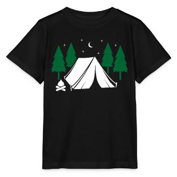 Zelt - Stanley/Stella Kinder T-Shirt MINI CREATOR  - Schwarz - Vorne - Mikhail (115cm)