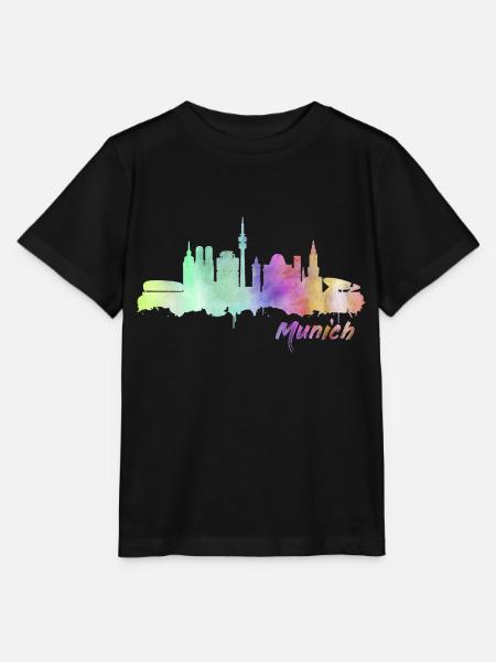 Deutschland Skyline München - Stanley/Stella Kinder T-Shirt MINI CREATOR - Schwarz